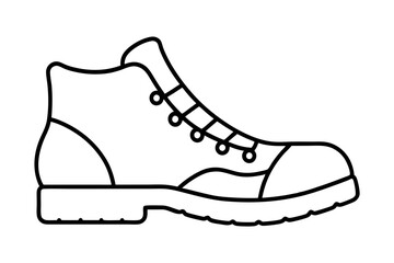boots icon line art vector illustration