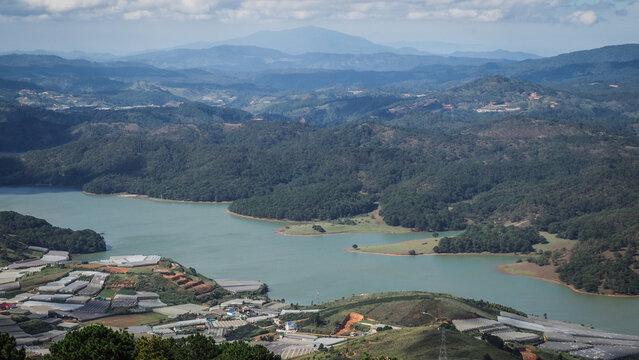 The landscape of Dalat in Central Vietnam