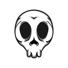 Mascot Skull With Green Texture Color Premium Vector