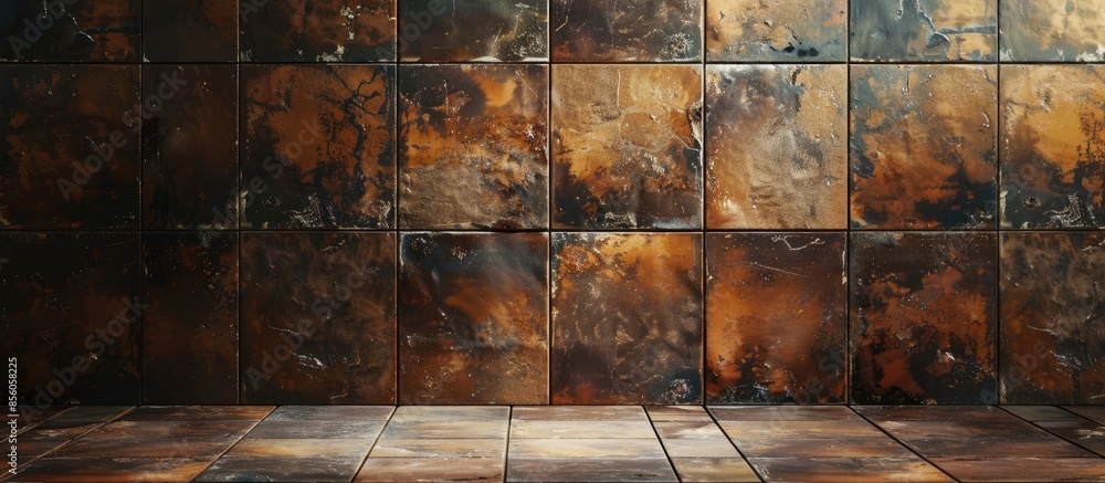 Poster Old tile wall background. with copy space image. Place for adding text or design