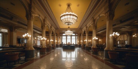 Interior of palace hotel style decoration