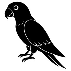 Parrot silhouette vector isolated