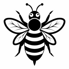 Bee silhouette vector art