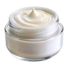 jar of cream isolated on transparent background