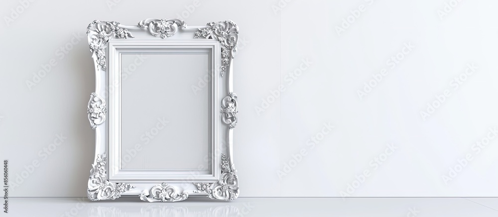 Aufkleber a picture frame on a white. with copy space image. Place for adding text or design