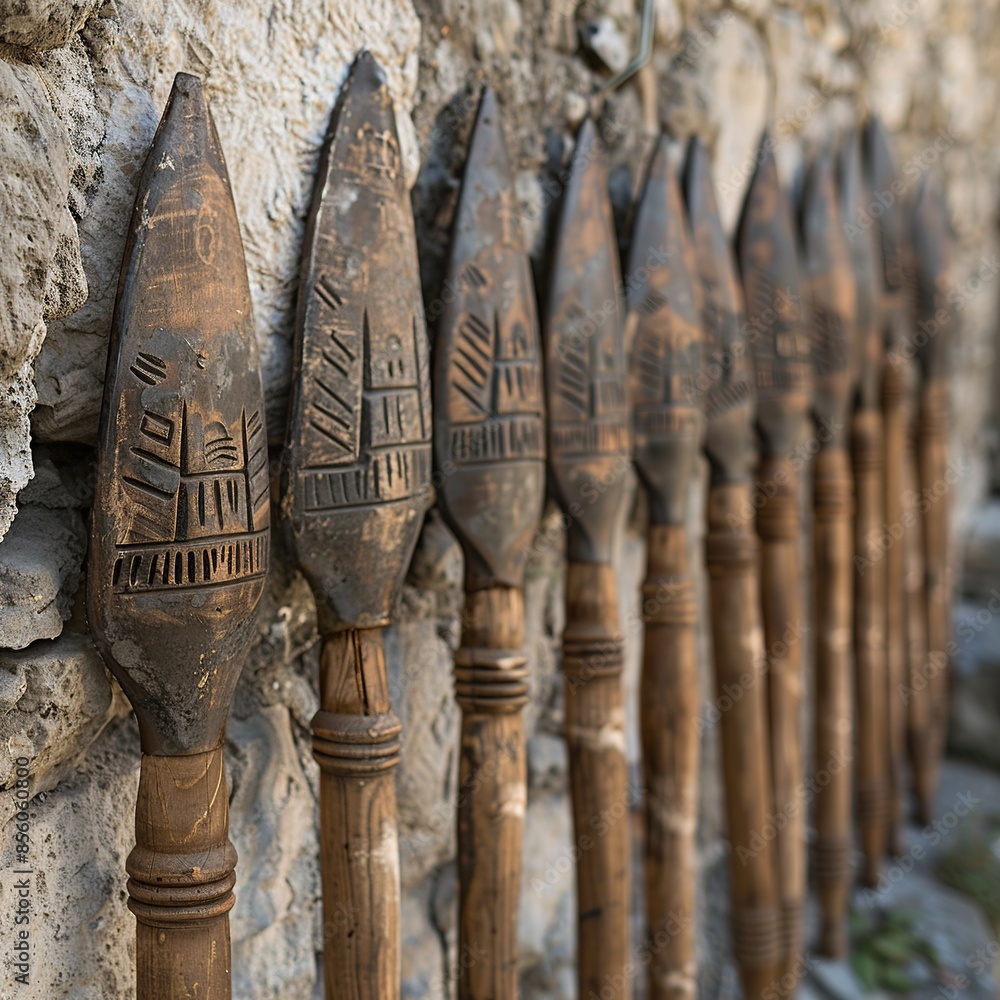 Poster journey back in time with a glimpse of the roman empire military arsenal showcasing a diverse array 