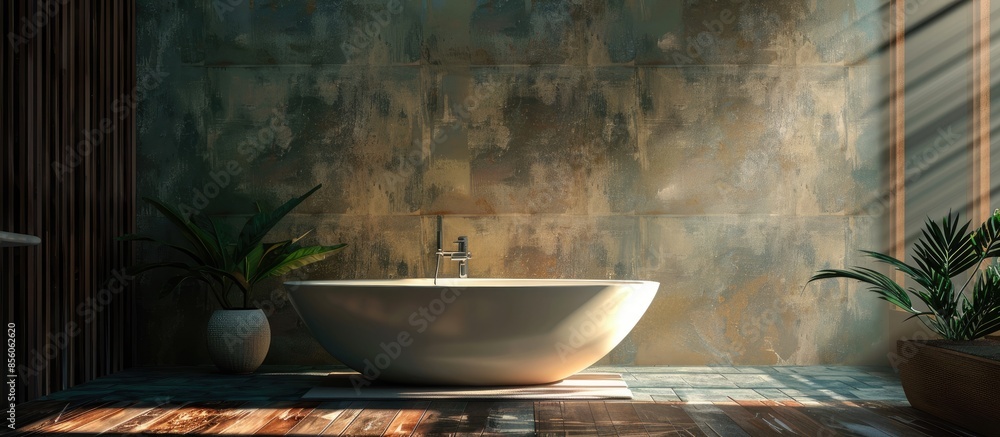 Poster Bathroom. with copy space image. Place for adding text or design