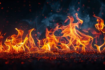 Fiery Flames Abstract Background