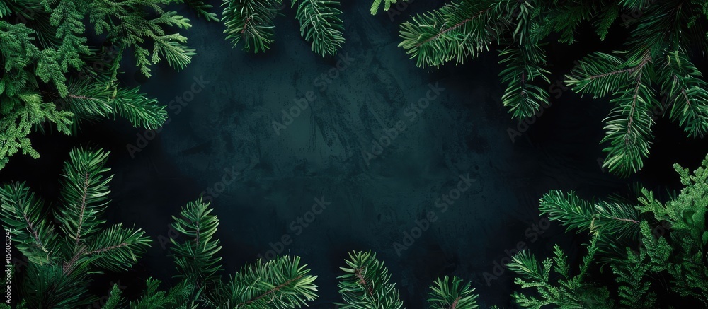 Aufkleber decoration fir. with copy space image. Place for adding text or design