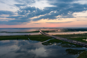 Mobile Bay, Alabama sunset in June