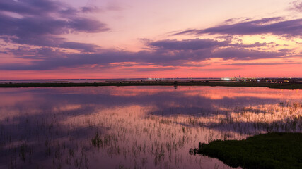 Mobile Bay, Alabama sunset in June