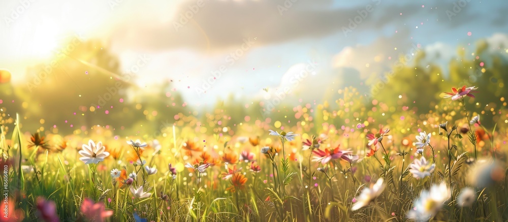 Leinwandbilder summer meadow. with copy space image. place for adding text or design