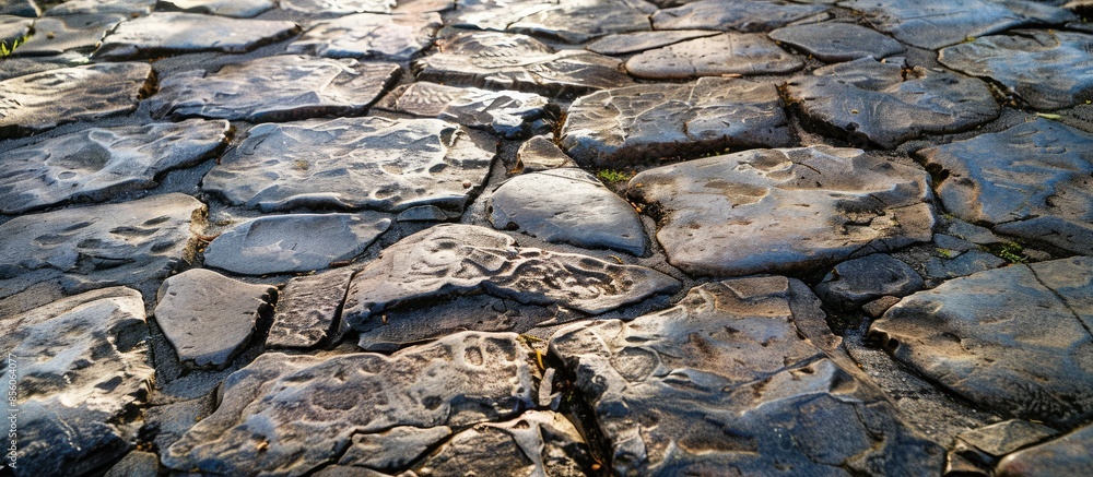 Fototapete Stone floor background & texture. with copy space image. Place for adding text or design