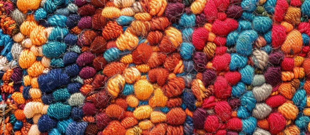 Fototapete closeup of colorful carpet texture. with copy space image. place for adding text or design