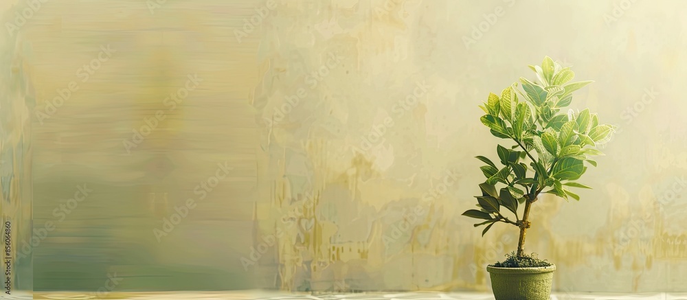 Poster indonesian rupiah money tree growing. copy space image. place for adding text or design