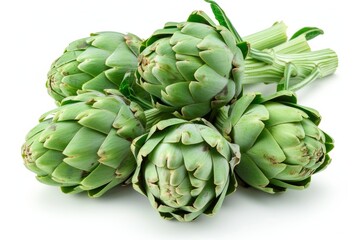 Obraz premium Fresh Green Artichokes Stack