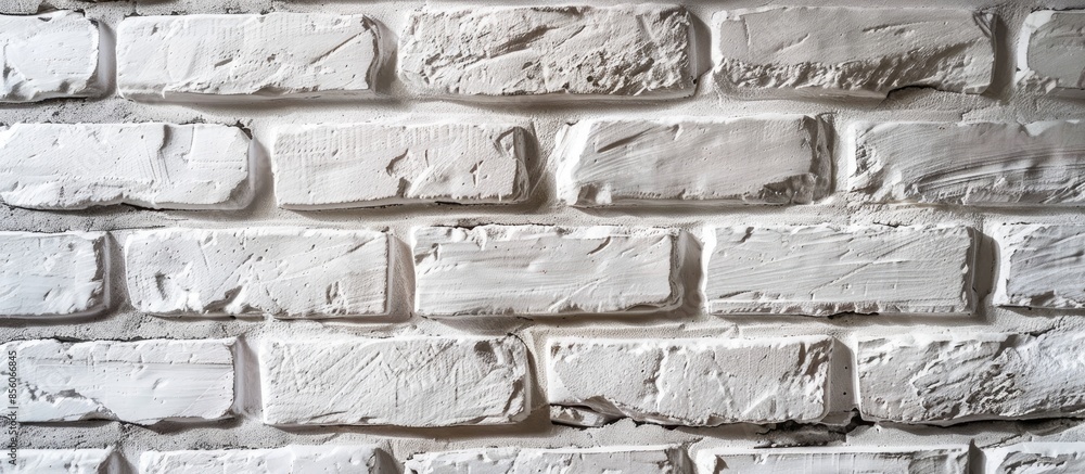 Aufkleber a wall of white bricks as a background. close-up. place for text. with copy space image. place for a