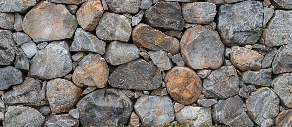 Poster  A real mountain stone wall surface . with copy space image. Place for adding text or design