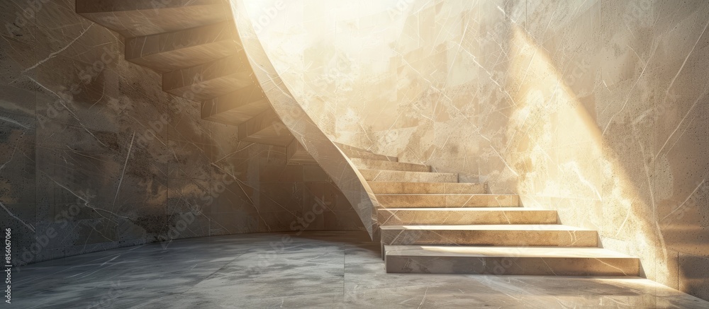 Poster Stairway to the light. Copy space image. Place for adding text or design