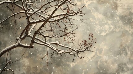 Winter branches welcome winter