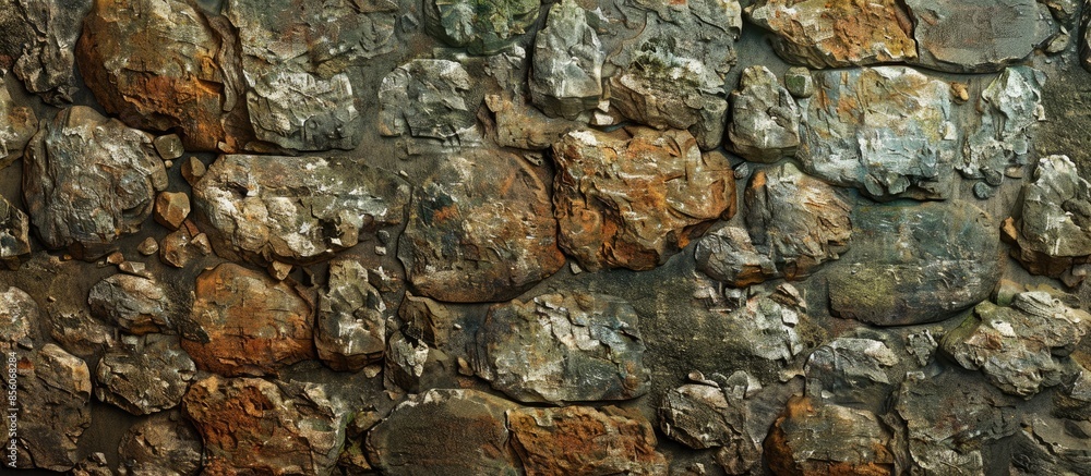 Poster Stone wall background or texture. with copy space image. Place for adding text or design