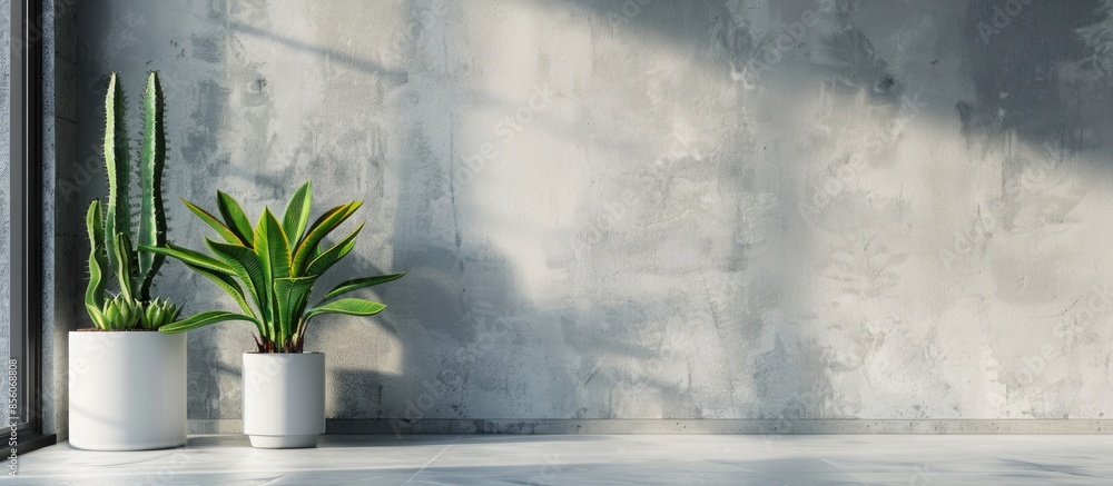 Poster house decoration cactus . with copy space image. place for adding text or design
