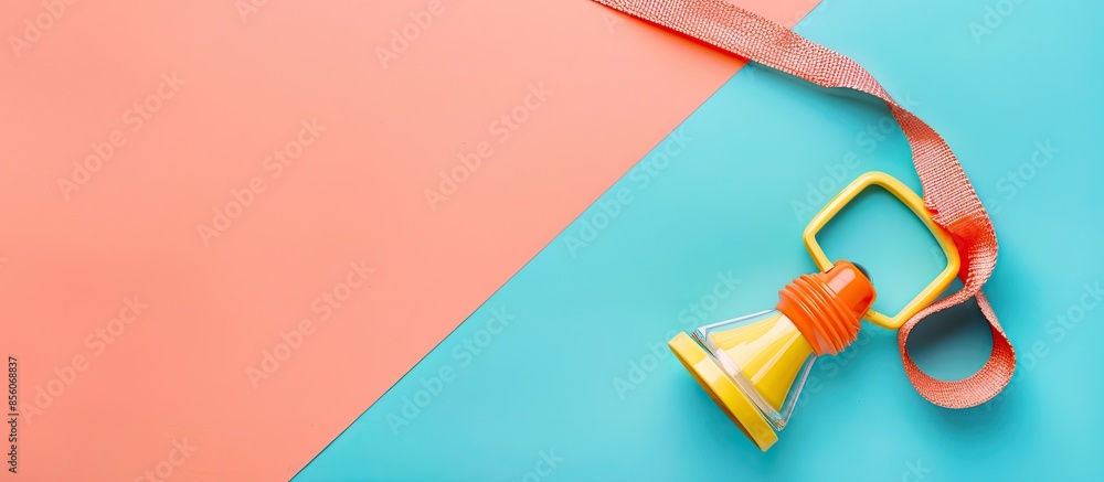 Poster sport whistle Isolated on pastel background  Isolated. with copy space image. Place for adding text or design