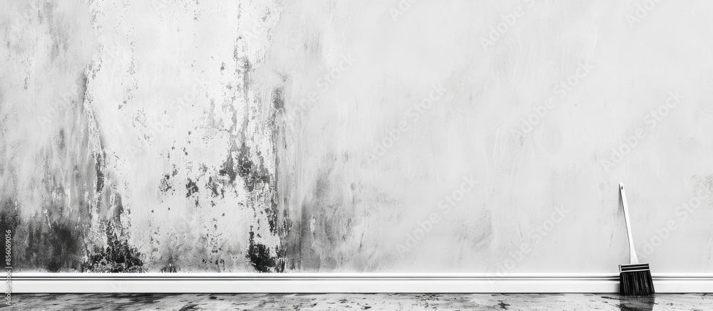 Aufkleber draw a wall with a brush,. with copy space image. Place for adding text or design