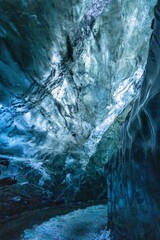 Icy mysterious blue caves in Iceland's largest glacier Vatnajökull