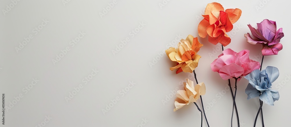 Fototapete decorative handmade flower. with copy space image. place for adding text or design