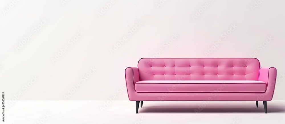 Poster modern sofa isolated on white background. with copy space image. Place for adding text or design