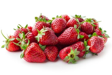 Fresh Ripe Strawberries Pile