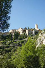 An old street in Eze village, the French Riviera