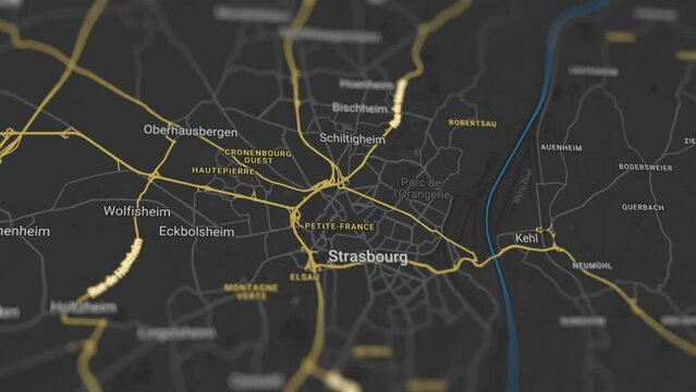 Strasbourg Map France, Slider Shot