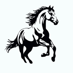 Obraz premium horse silhouette isolated on white background