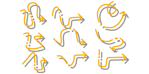 simple arrow set design illustration