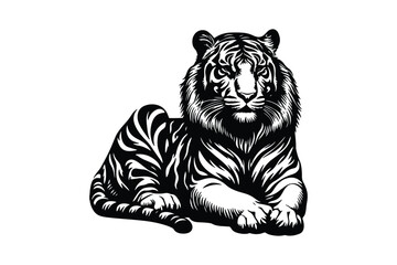 Art & Illustration, the silhouette of a tiger.