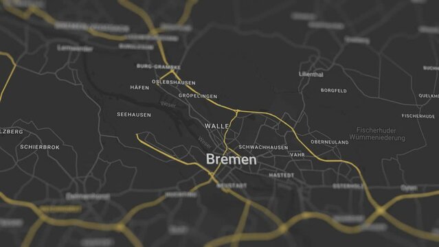Bremen Map Germany, Slider Shot