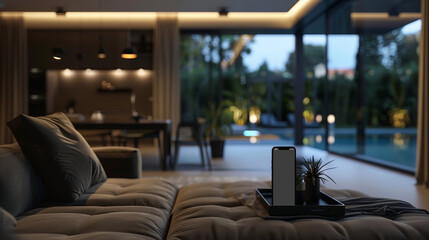 Fototapeta premium Remote home control in a mobile application