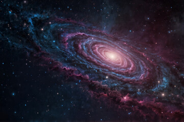 Obraz premium a star cluster in the constellation of galaxy Stellar Symphony Mesmerizing Swirls of Purple