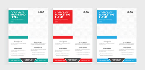 A4 marketing flyer with EPS-10 editable file. a business proposal, and a handout flyer template for advertising. 