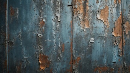 Texture of a metal wall with cracks and scratches which can be used as a background