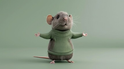 A Mouses Warm Embrace in a Green World