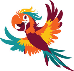 Parrot on a branch vector image