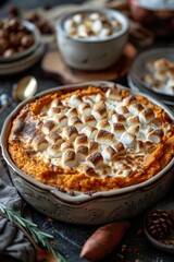 Sweet Potato Casserole with Toasted Marshmallows