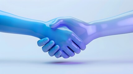 Handshake Icon Symbolizing Business Partnership and on Gradient Background