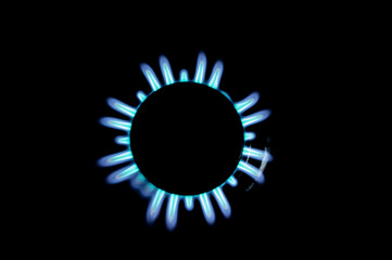 gas stove burner flame
