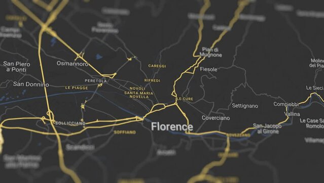 Florence Map Italy, Slider Shot