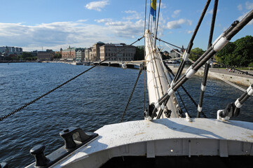 boat on the Baltic sea in Stockholm