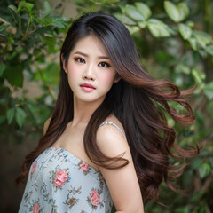 Naklejka premium 여자